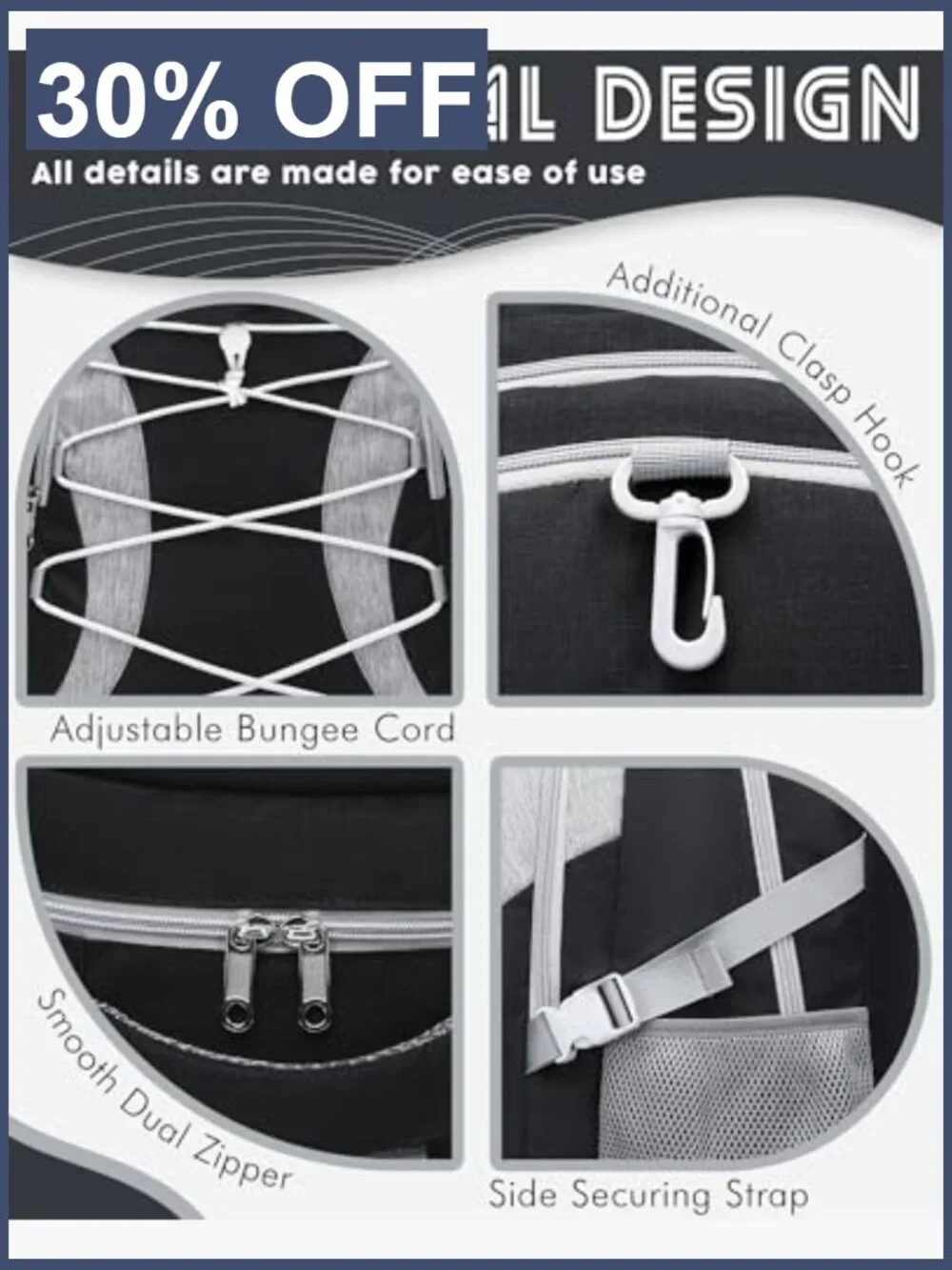 Large Bookbag with Laptop Compartment for Teens